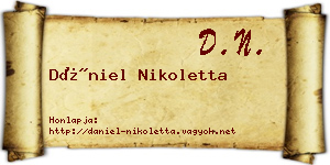 Dániel Nikoletta névjegykártya