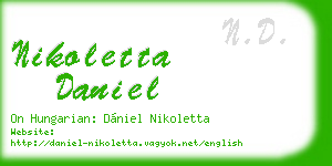 nikoletta daniel business card